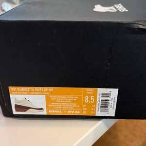 Sorel Women's Out N About III Puffy Zip WP Boots - Black and Cream